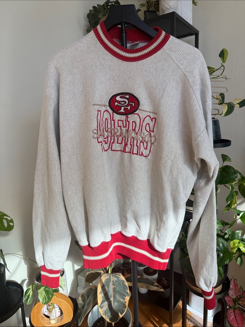 The Game Cream and Red San Francisco 49ers Crewneck Sweatshirt